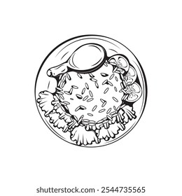 Hand Drawn Fried Rice Illustration - 09