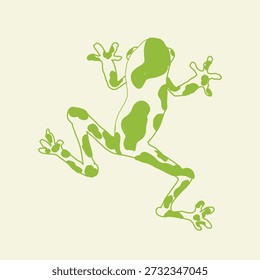 hand drawn frog doodle abstract illustration