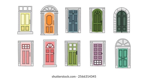 Hand Drawn Front Door Vector