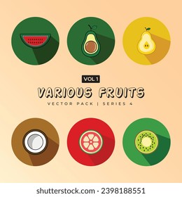 Hand drawn fruit collection - Set of vector illustrations