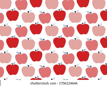 Ilustración de fruta hecha a mano. Diferentes manzanas en un fondo blanco. Patrón de doodle de superficie.