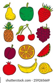 Hand Drawn Fruits