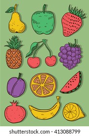 Hand Drawn Fruits