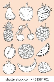 Hand Drawn Fruits