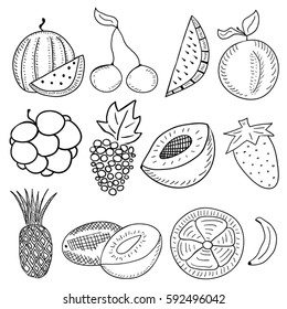 Hand Drawn Fruits