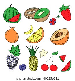 Hand Drawn Fruits