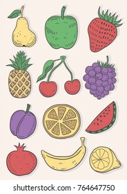 Hand Drawn Fruits