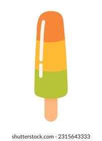 Hand drawn fruits popsicle ice cream stick vector clip art for summer drink element decoration isolated on white background