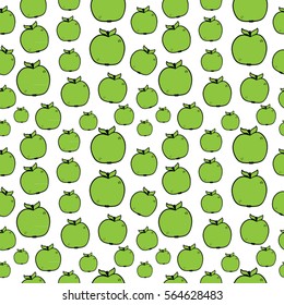 Hand drawn fruits seamless pattern