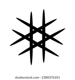 Hand drawn full editable norse symbol stock vector