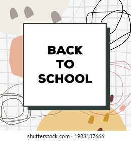 Hand drawn fun back to school background.