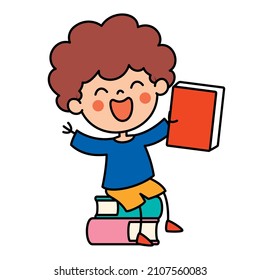 Hand Drawn Funny Cartoon Student