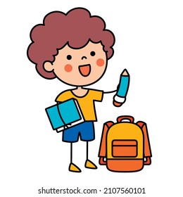 Hand Drawn Funny Cartoon Student