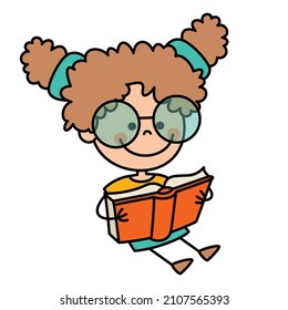 Hand Drawn Funny Cartoon Student