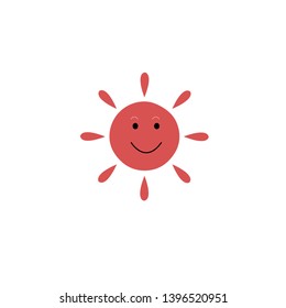 hand drawn funny cute sun icon illustration