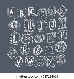 hand drawn funny doodle font