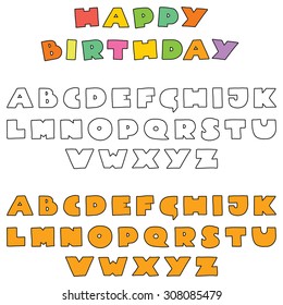 Hand drawn funny vector font with uppercase letters. Can be used for posters, greeting cards, scrap booking, textiles.
