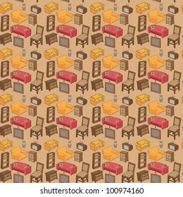 hand drawn furniture pattern