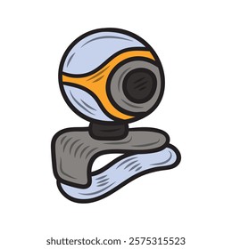 Hand Drawn Gadget Illustration Colored - Webcam