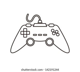 hand drawn game console modern