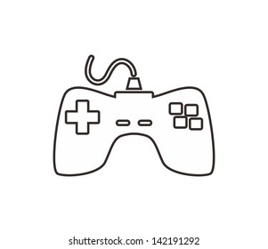 hand drawn game console pad