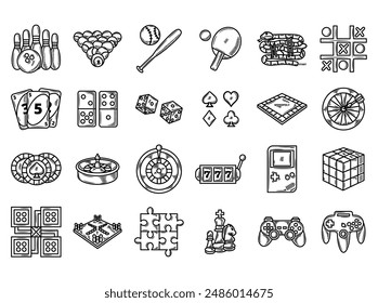 Hand Drawn Games No Color Set