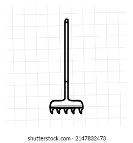 hand drawn of Garden fork, garden fork vector, garden fork isolated. eps 10