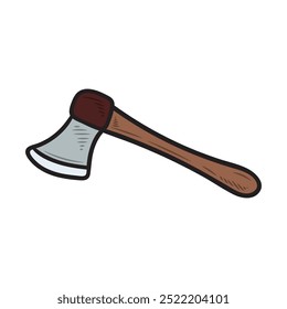 Hand Drawn Gardening Colored - Axe