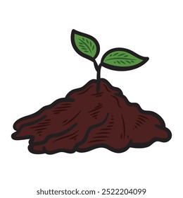 Jardinagem desenhada à mão Colorida - Planta 01