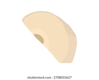 handgezeichnete Knoblauch-Gemüse-Scheibe