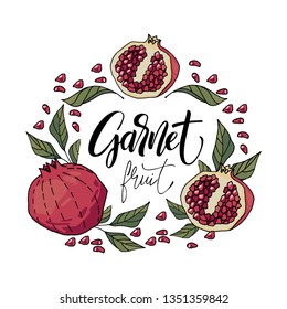 Hand drawn garnet