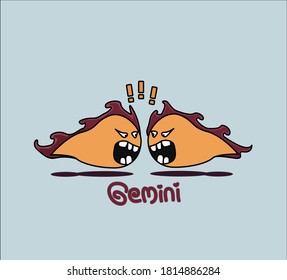 
Hand drawn gemini icon illustration