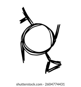 Hand drawn genderfluid (third gender and demigirl) gender identity icon Symbol used to represent sex and gender