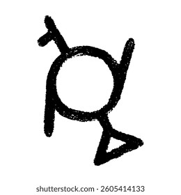 Hand drawn genderfluid (third gender and demigirl) gender identity icon Symbol used to represent sex and gender