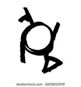 Hand drawn genderfluid (third gender and demigirl) gender identity icon Symbol used to represent sex and gender
