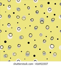 Hand drawn geometric circles pattern. seamless geometric  background. Dots pattern.