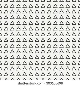 Hand drawn geometric monochrome hipster line seamless pattern with triangle. Wrapping paper. Scrapbook paper. Trendy doodle style. Vector illustration. Background. Graphic texture for design.