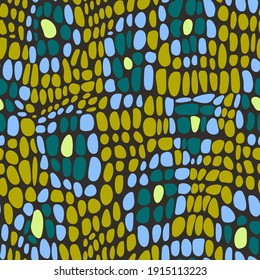 Hand drawn geometric seamless pattern with hand drawn oval roundes shapes.