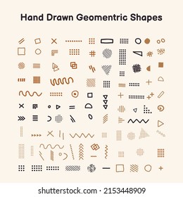 Hand Drawn Geometric Shapes Set Stock Vector (Royalty Free) 2153448909 ...