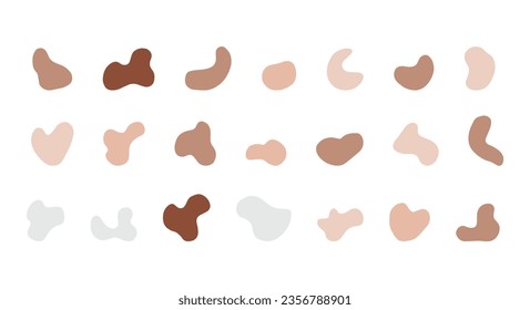 Hand drawn geometric shapes trendy design, big set boho style.