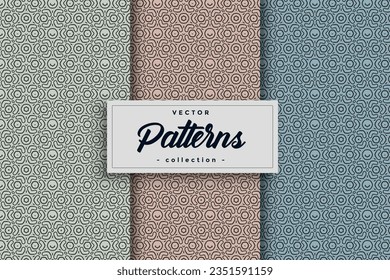 Hand drawn geometric simple seamless pattern set, Abstract minimalist random textile symbol pattern, Collection of swatches seamless pattern vector background