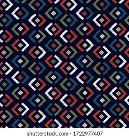 Hand drawn geometrical seamless pattern, abstract background, great for textiles, banners, wallpaper, wrapping - vector design