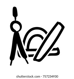 
Hand Drawn Geometry Instruments Icon