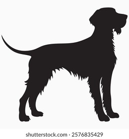 Hand drawn German Shepherd silhouette