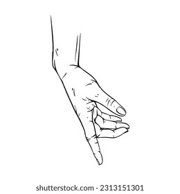 Handgezeichnete Gestenskizze, Vektorgrafik