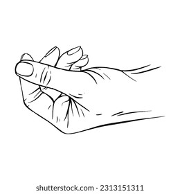 Hand drawn gesture sketch vector illustration line art
