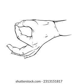 Dibujo de gestos dibujado a mano dibujo de línea de ilustración vectorial