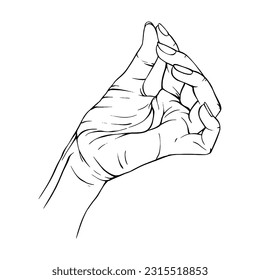 Dibujo de gestos dibujado a mano dibujo de línea de ilustración vectorial