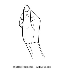 Hand drawn gesture sketch vector illustration line art