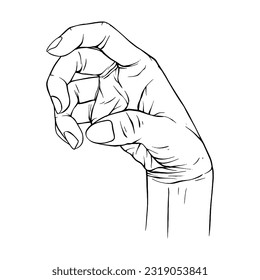Handgezeichnete Gestenskizze, Vektorgrafik